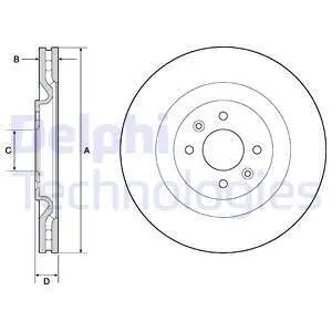 BG4689C Тормозной диск DELPHI підбір по vin на Brocar
