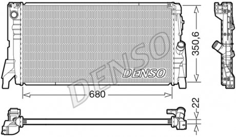 DRM05118 Радіатор основний DENSO підбір по vin на Brocar