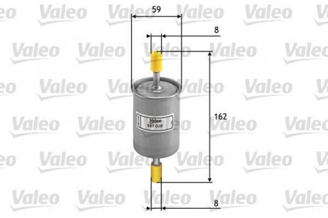 587028 Топливный фильтр VALEO подбор по vin на Brocar