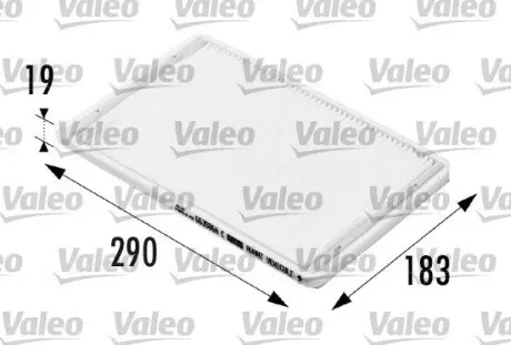 698149 Фильтр, воздух во внутренном пространстве VALEO подбор по vin на Brocar