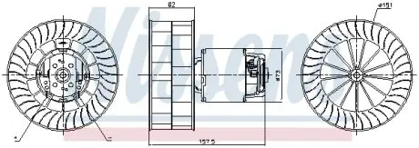 87253 Вентилятор салону NISSENS підбір по vin на Brocar