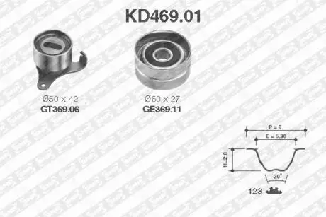 KD46901 Комплект ремня ГРМ SNR NTN підбір по vin на Brocar