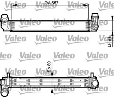 818269 Интеркулер VALEO підбір по vin на Brocar