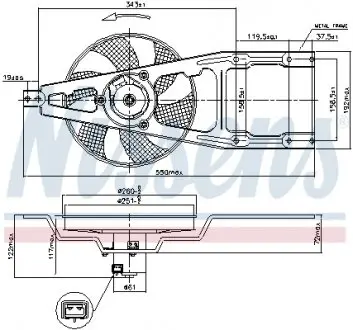 85139 Вентилятор, охолодження двигуна NISSENS підбір по vin на Brocar