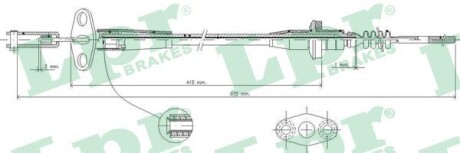 C0235C Трос, управління зчепленням LPR підбір по vin на Brocar