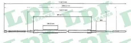 C0955B Тросик стояночного тормоза LPR підбір по vin на Brocar