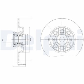 BG9116RSC Тормозной диск BG9116RSC DELPHI DELPHI подбор по vin на Brocar