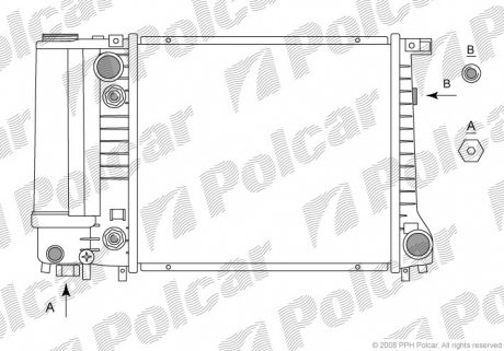 200508 РАДІАТОР Е-30 1,6/1,8 / 200508-A POLCAR підбір по vin на Brocar