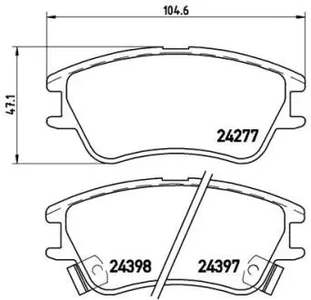 P30027 Тормозные колодки дисковые BREMBO подбор по vin на Brocar