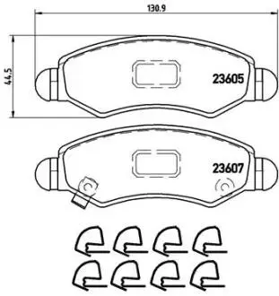 P79015 Гальмівні колодки, дискове гальмо (набір) BREMBO підбір по vin на Brocar