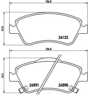 P83079 Тормозные колодки Brembo BREMBO подбор по vin на Brocar