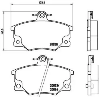 P23017 Тормозные колодки к-кт. BREMBO підбір по vin на Brocar