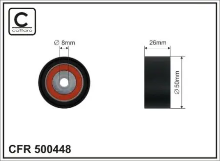 500448 Ролик поликлинового ремня Fiat Scudo, Ulysse, Citroen Berlingo 2.0JTD/2.0HDI 99- CAFFARO подбор по vin на Brocar