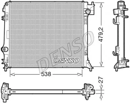 DRM46064 Радиатор основной DENSO підбір по vin на Brocar