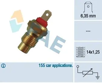31370 Датчик, температура охлаждающей жидкости FAE підбір по vin на Brocar