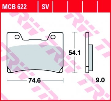 MCB622 Тормозные колодки TRW подбор по vin на Brocar