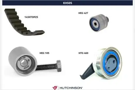 KH505 Ремінний комплект HUTCHINSON підбір по vin на Brocar