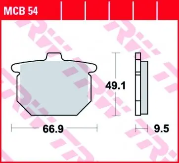 MCB54 Тормозные колодки TRW подбор по vin на Brocar