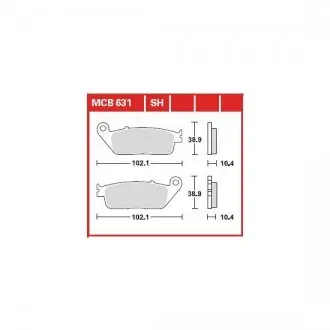 MCB631 Комплект тормозных колодок, дисковый тормоз MCB631 TRW TRW подбор по vin на Brocar