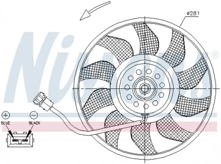 85618 Вентилятор радіатора NISSENS підбір по vin на Brocar