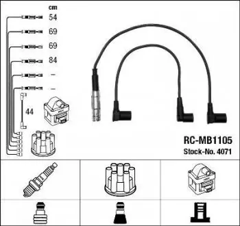 RCMB1105 Дроти запалення, набір NGK підбір по vin на Brocar