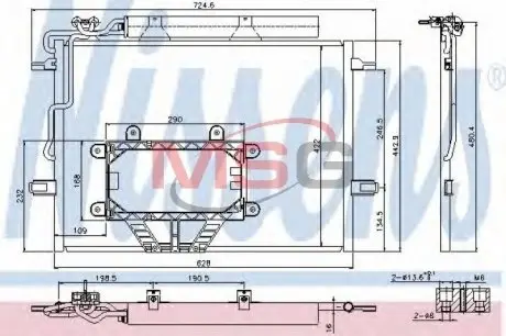 940325 Конденсатор, Кондиціонер NISSENS підбір по vin на Brocar