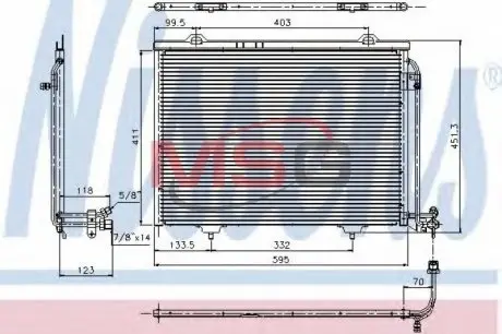 94282 Конденсатор, кондиционер NISSENS підбір по vin на Brocar