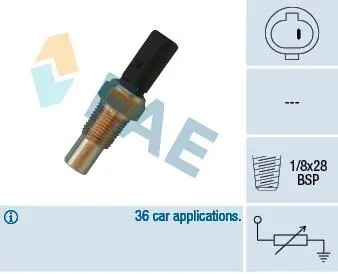32650 Датчик темпер. охолодж.рідини FAE підбір по vin на Brocar