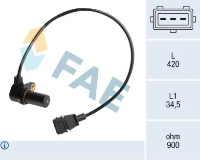 79073 Датчик частоти обертання, управління двигуном FAE підбір по vin на Brocar