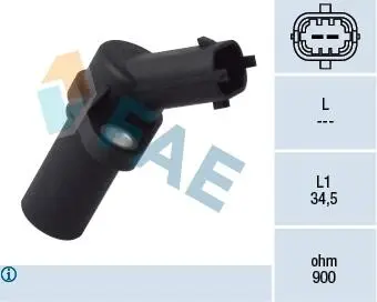 79093 Датчик положення коленвала Opel Agila, Astra G/H, Corsa B/C 1.0-1.4 16V 96 - FAE підбір по vin на Brocar