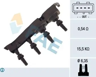 80235 Котушка запалювання FAE підбір по vin на Brocar