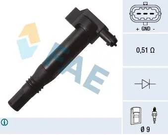 80273 Котушка запалювання FAE підбір по vin на Brocar