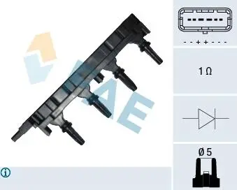 80277 Катушка зажигания FAE подбор по vin на Brocar