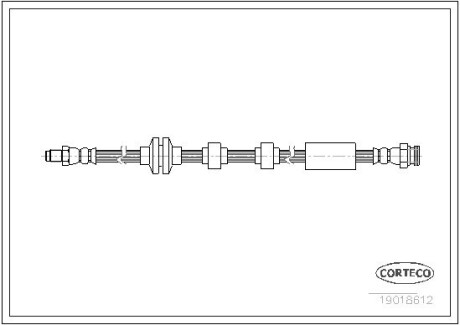 19018612 Шланг гальмівний CORTECO підбір по vin на Brocar