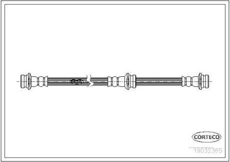 19032365 Шланг гальмівний CORTECO підбір по vin на Brocar