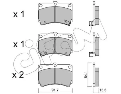 8221960 Комплект тормозных колодок, дисковый тормоз CIFAM подбор по vin на Brocar
