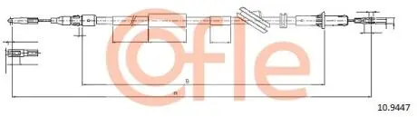 109447 Трос стояночного гальма задн Лів Mercedes E (W211) 1.8-6.2 03.02-12.10 COFLE підбір по vin на Brocar