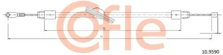 109590 Трос, стояночная тормозная система 10.9590 COFLE COFLE подбор по vin на Brocar