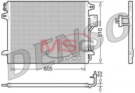 DCN06006 Радіатор кондиціонера DENSO підбір по vin на Brocar