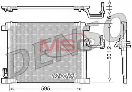 DCN46012 Радіатор кондиціонера DENSO підбір по vin на Brocar