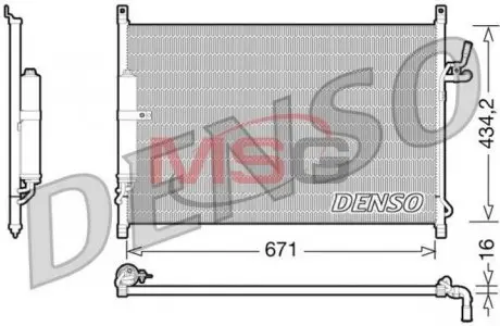 DCN46015 Конденсатор, Кондиціонер DENSO підбір по vin на Brocar