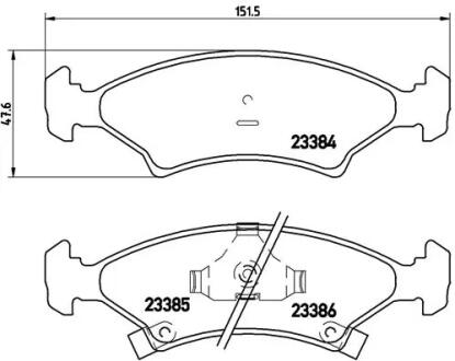 P30009 Гальмівні колодки, дискове гальмо (набір) BREMBO підбір по vin на Brocar