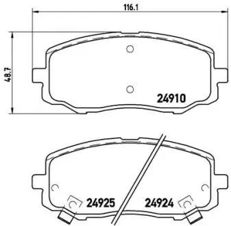 P30045 Тормозные колодки дисковые BREMBO підбір по vin на Brocar