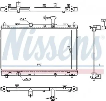 606736 Радиатора NISSENS подбор по vin на Brocar