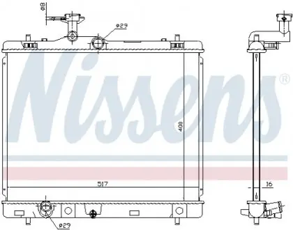 64257 Радіатор SWIFT 10- 1,2/1,4.. NISSENS підбір по vin на Brocar