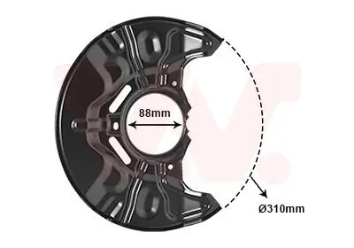 5307371 КРИШКА ГАЛЬМІВНОГО ДИСКА TOYOTA VAN WEZEL підбір по vin на Brocar