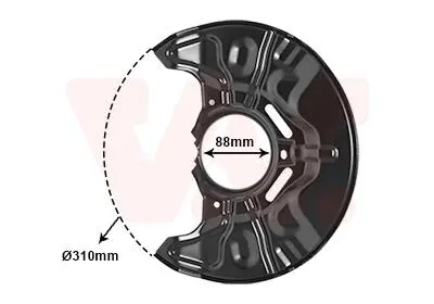 5307372 КРИШКА ГАЛЬМІВНОГО ДИСКА TOYOTA VAN WEZEL підбір по vin на Brocar