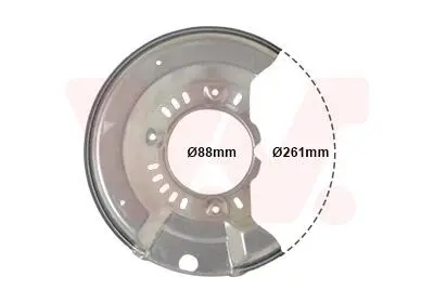 5430371 OSŁONA TARCZY HAMULCOWEJ TOYOTA VAN WEZEL подбор по vin на Brocar