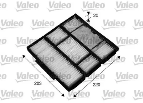 715565 Фільтр повітря (салону) VALEO підбір по vin на Brocar