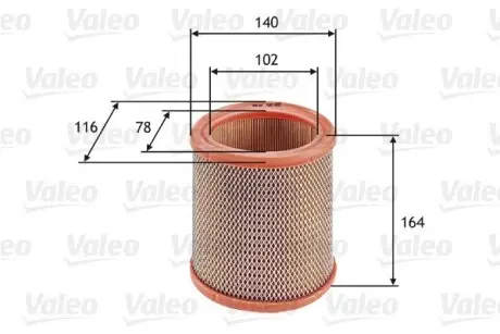 585602 Воздушный фильтр VALEO подбор по vin на Brocar